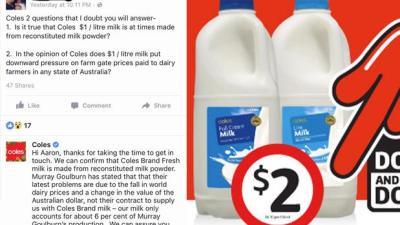 Coles Made A Huge, Tiny Mistake In A Post About Where Its Milk Comes From