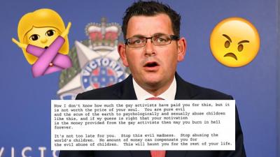 WOAH: Dan Andrews Showed Us The Hectic, Icky Homophobic Emails He’s Copped