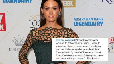 Jesinta Campbell Gives 0 Fucks ‘Bout Haters Of Her Pantless Logies Dress