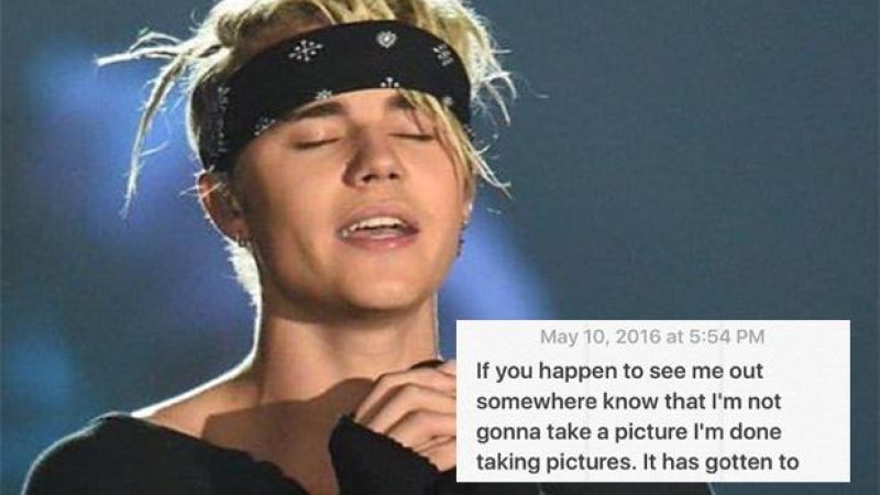 The Biebs Snaps Back, Says He’s 100% Done With Taking Plebian Fan Pics