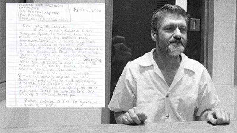 Unabomber Back At It After 20 Yrs, Hits Up Journos With Interview Offers