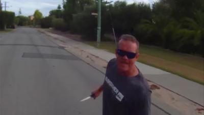 WATCH: Cyclist Gets Attacked In Perth By Knife-Wielding, Road-Raging Psycho
