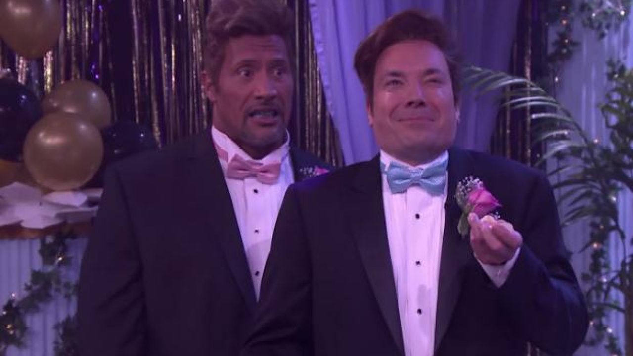 WATCH: The Rock & Jimmy Fallon Mine 2012 For Memes In This Weird AF Sketch