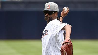 WATCH: Snoop Dogg Lobs A Ceremonial Baseball Pitch So Bad It Rivals 50 Cent