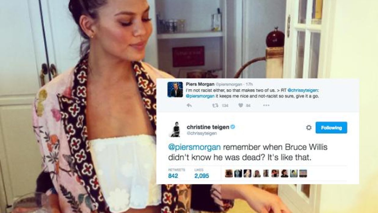 Excellent Human Chrissy Teigen Tore Piers Morgan A New One On Twitter