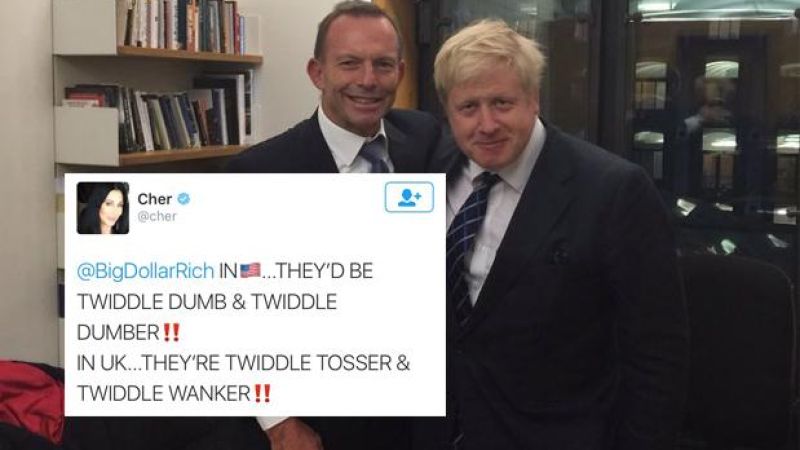 Cher’s Sorry She Called Tony Abbott A “Twiddle Tosser” But We’re Not