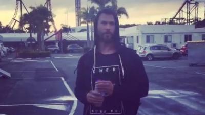 WATCH: Chris Hemsworth & His Giant… Hammer Confirm ‘Thor 3’ Is Shootin’