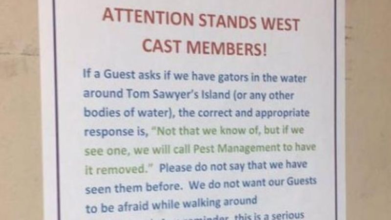 Disney Fires Intern For Sharing Dodgy Gator Policy, Rehires After Backlash