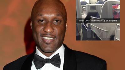 Lamar Odom Kicked Off Flight To NYC After Drunkenly Barfing Everywhere