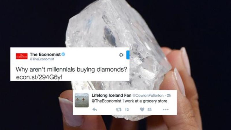 The Economist Bravely Asks Why Millennials Aren’t Buying Diamonds