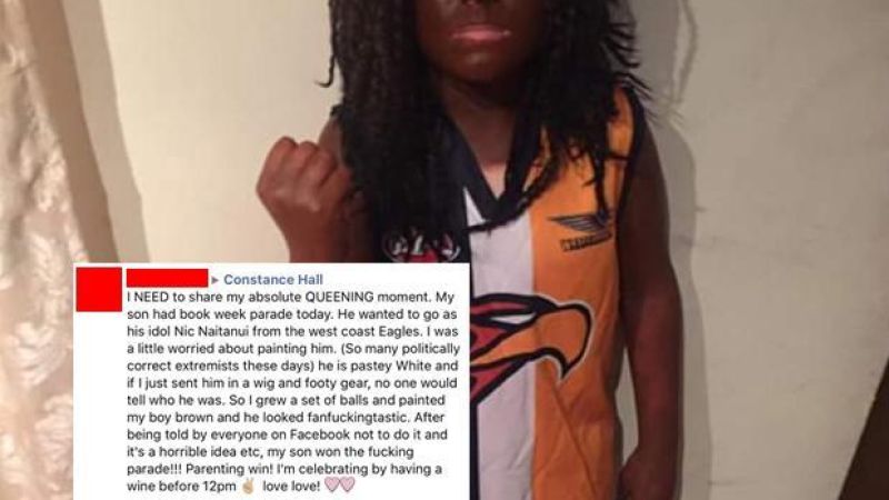 WA Mum Puts Son In Blackface, Then Brags About Having The “Balls” To Do It