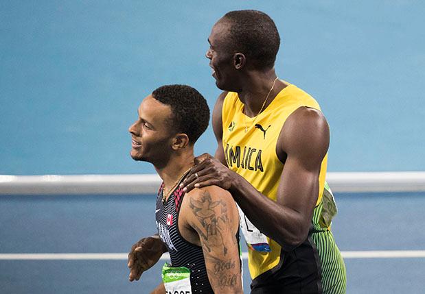 Usain Bolt & Andre De Grasse Ran A PB For BFFs In Ultra-Cute 200m Semi