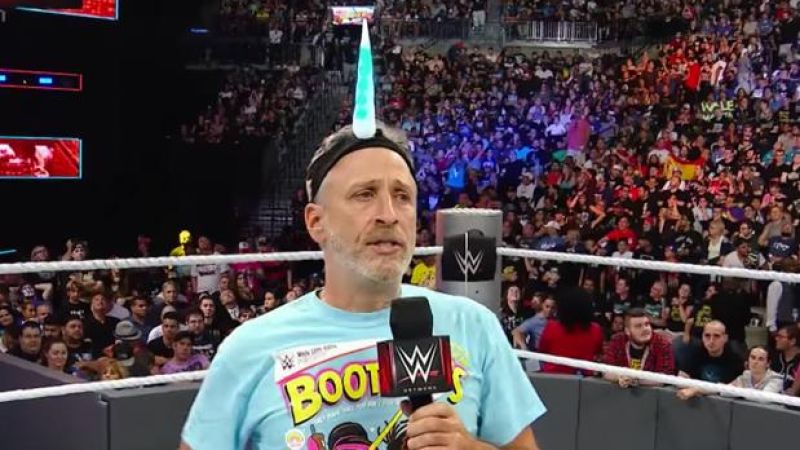 WATCH: Jon Stewart Is Still Enjoying Retirement, Pops Up At WWE SummerSlam