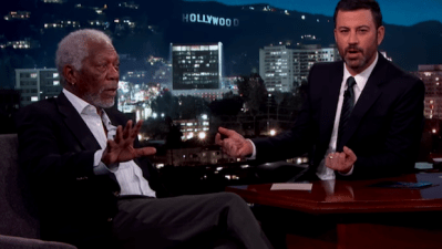 WATCH: Morgan Freeman Blesses Some Guy’s Life W/ His Narration On ‘Kimmel’