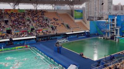 THIS IS NOT A DRILL: A Second Rio Pool Is Turning A Lovely Shade Of Green