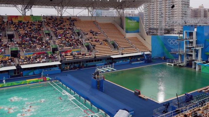 THIS IS NOT A DRILL: A Second Rio Pool Is Turning A Lovely Shade Of Green