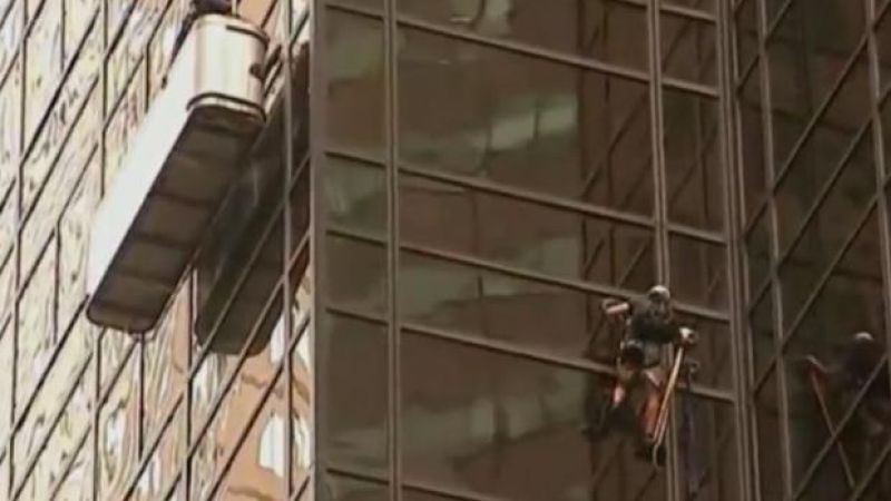 WATCH: A Slow-Ass Spiderman Wannabe Is Climbing Trump Tower W/ Suction Cups