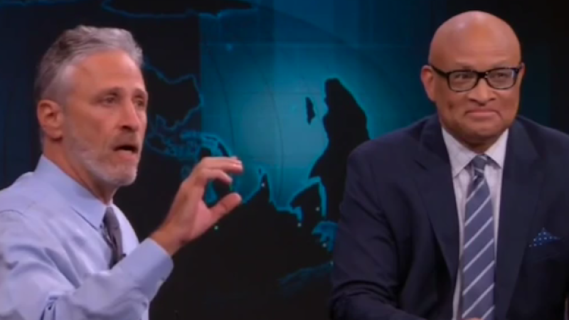 WATCH: Jon Stewart Delivers The Upside To Just-Axed Host Larry Wilmore