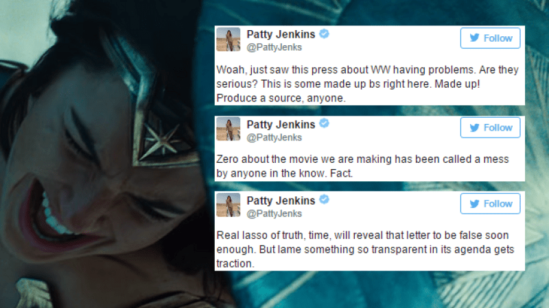 ‘Wonder Woman’ Director Calls Absolute BS On Letter Bashing Warner Bros