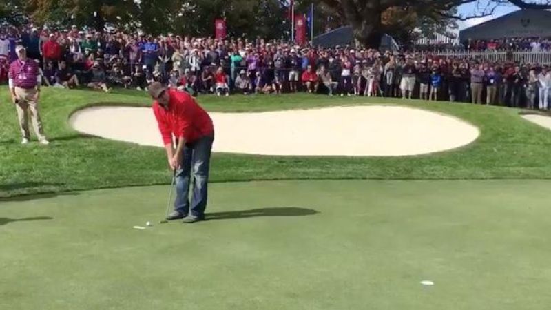 WATCH: Dickhead Golf Heckler Forced To Take A Putt & Absolutely Nails It