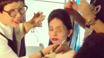 Acid Attack Survivor Reshma Qureshi Walks At New York Fashion Week