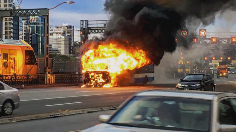 A Sydney Bus Blazed Up On The Harbour Bridge And Yep, Traffic Is Borked