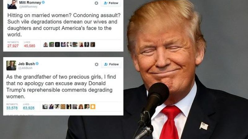 Senior Republicans Are F’kn Furious At Trump For His Comments On Women