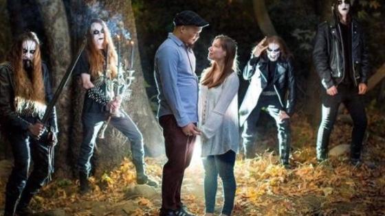 A Black Metal Band Crashed An Engagement Photoshoot & It’s V. Brütal