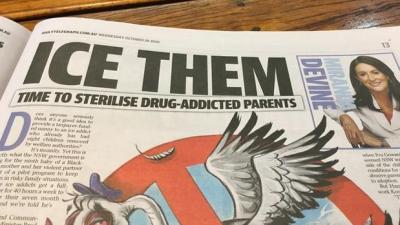 What’s The Daily Tele’s Grand Plan Today? Sterilisation Of Drug Users