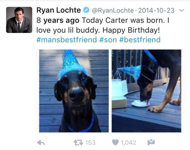 Ryan Lochte Either Doesn’t Get Numbers Or Doesn’t Know How Old His Dog Is