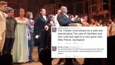 Trump Demands Apology From Hamilton Cast After Mike Pence Incident