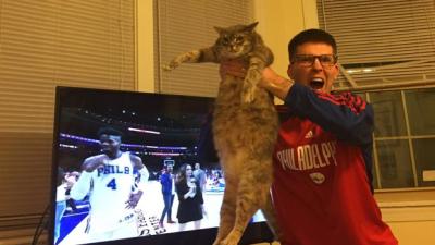Philadelphia NBA Fans Are Hoisting Cats Into The Air Whenever The Team Wins