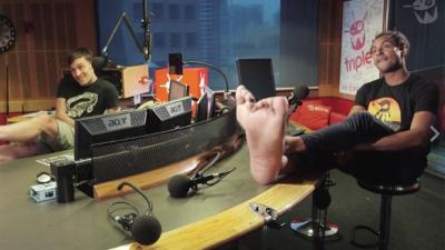 WATCH: Triple J’s New Brekkie Team Meets Matt & Alex’s Freakishly Big Feet