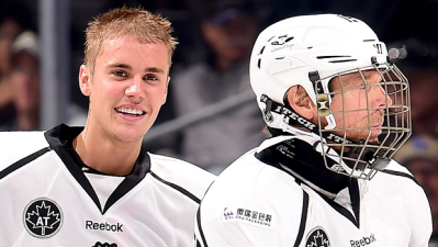 WATCH: Justin Bieber Gets Rekt Against The Barrier In NHL Charity Game