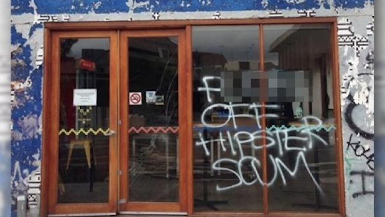 Footscray Burger Joint’s Windows Smashed By Shitty Amateur Banksy Over NYE