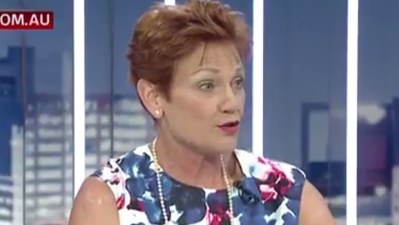 WATCH: Pauline Hanson Giddily Proposes Burqa Ban In QLD State Buildings