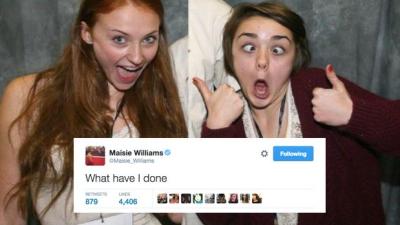Maisie Williams Inundated With V. Cute Throwback Pics Of Her & Sophie Turner