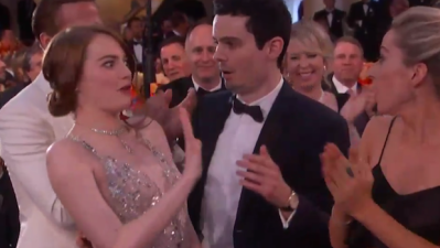 Emma Stone’s Globes Miss-Kiss Is Yr New Fave ‘Celebs Are Relatable’ Moment