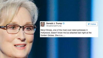Trump Just Can’t Help Himself, Has Another Pop At Meryl Streep On Twitter