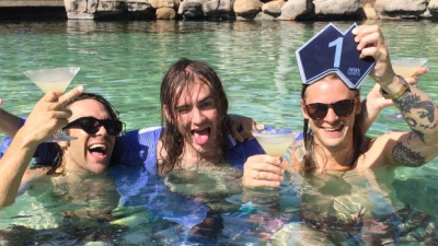 Yr Pals Dune Rats Celebrate #1 ARIA Chart Spot W/ Pool Bevvies, Of Course