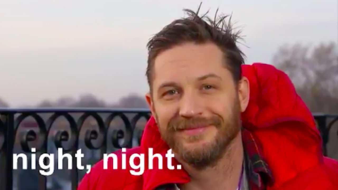 WATCH: Tom Hardy & A Doggo Prepare To Tell Bedtime Stories For British TV
