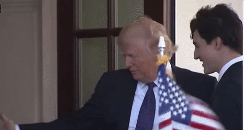 Cheeky Gust Of Wind Lifts Trump’s Coiffe To Reveal Starkly Tanless Forehead