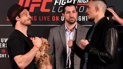 A UFC Fighter Brought His Dog To A Staredown & How Could You Punch Him Now?