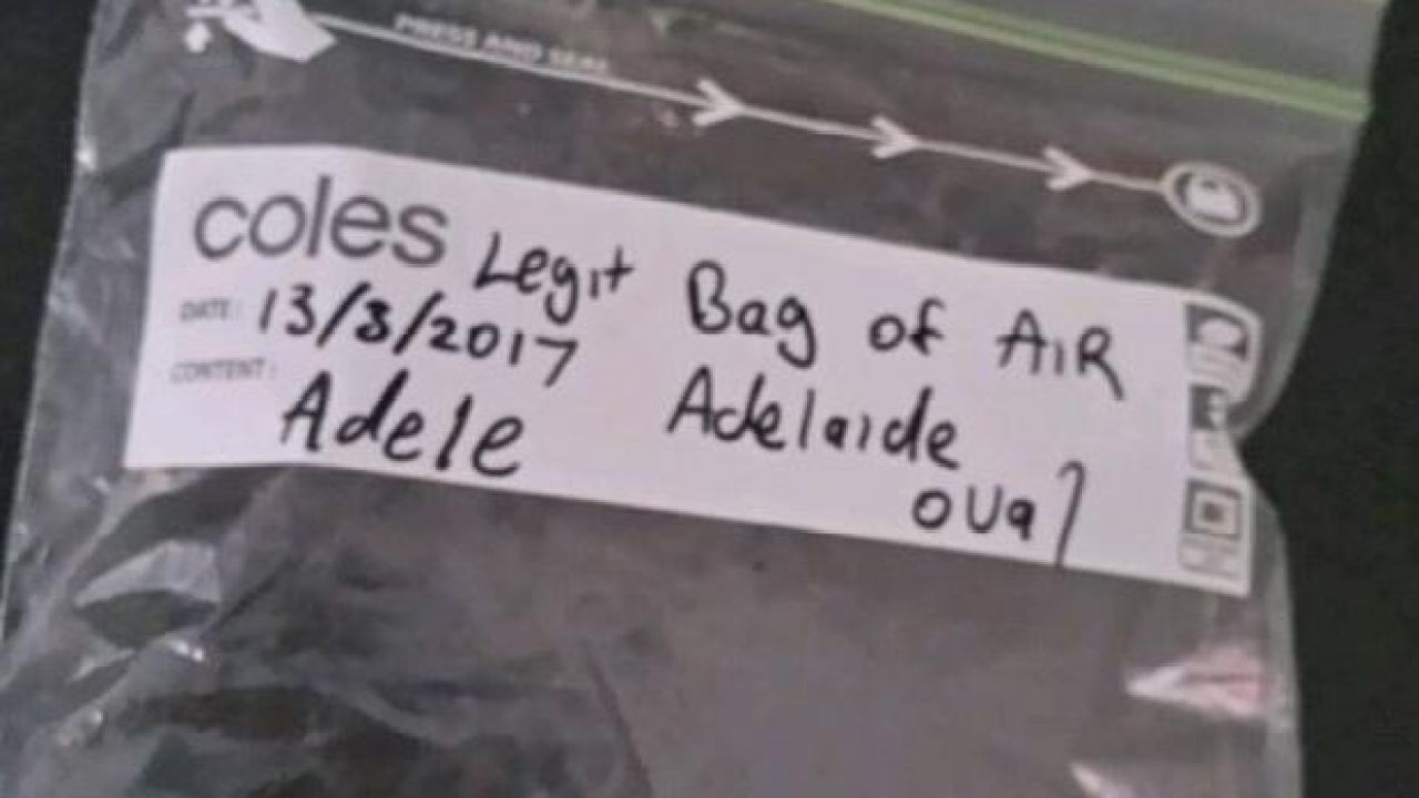 Oh Get Fucked: Someone’s Trying To Flog A Bag Of “Adele Air” From Her SA Gig