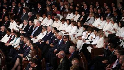 Democratic Women Wear White To Trump’s 1st Address As A Giant ‘Fuck You’