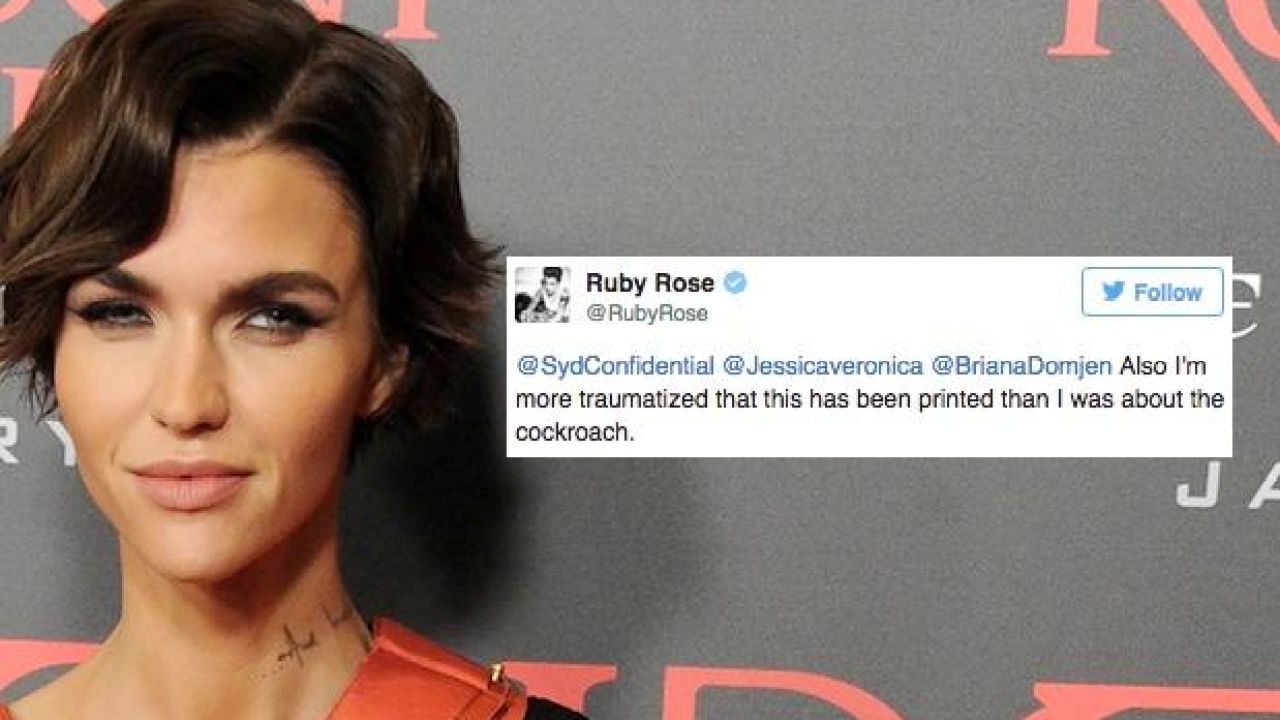 Ruby Rose Is More Grossed Out By The Bug Story Leaking Than By The Roach