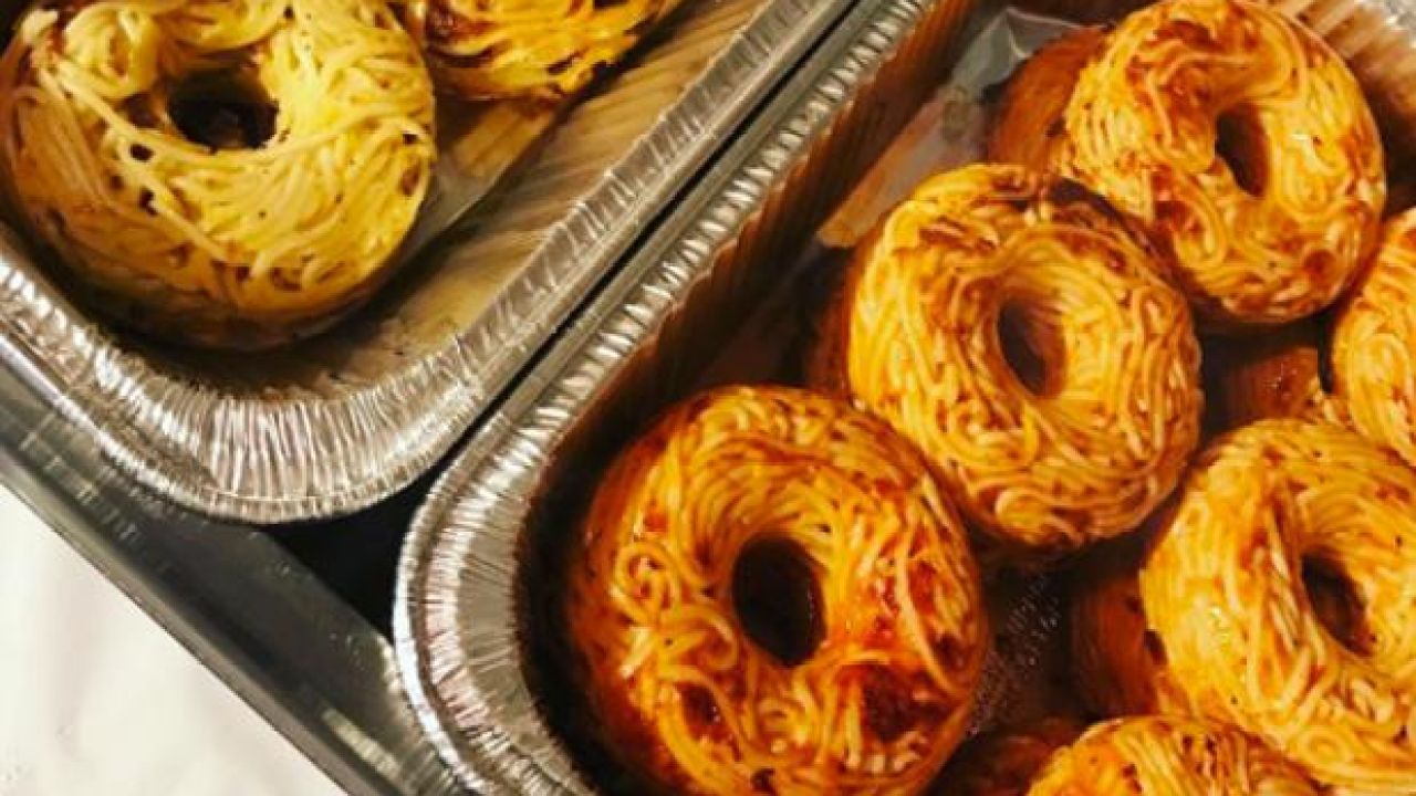 Feast Your Eyes On The Newest Unholy Frankenfood: The Spaghetti Doughnut