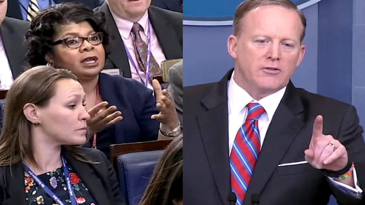WATCH: Sean Spicer Gets Cranky At Reporter Who Shook Her Head At His B.S.