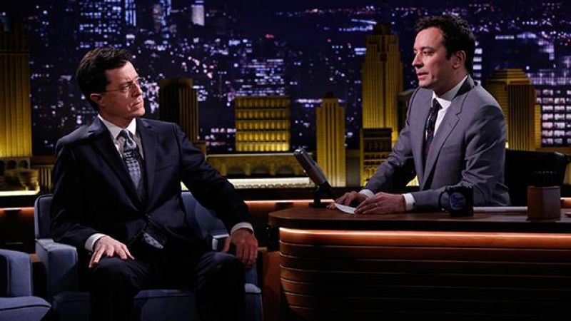 Colbert Chucks A Pizza Party Every Time He Wallops Fallon In The Ratings