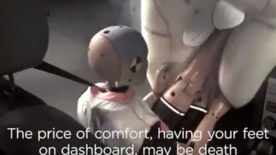 This Gov Safety PSA About Putting Yr Feet On The Dashboard Is Super Hectic